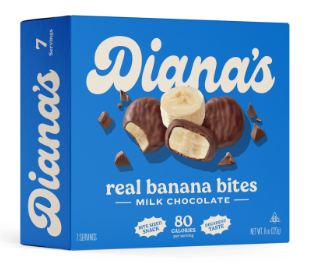 Diana's Naturally Gluten Free Milk Chocolate Frozen Fresh Fruit Bananas Bites