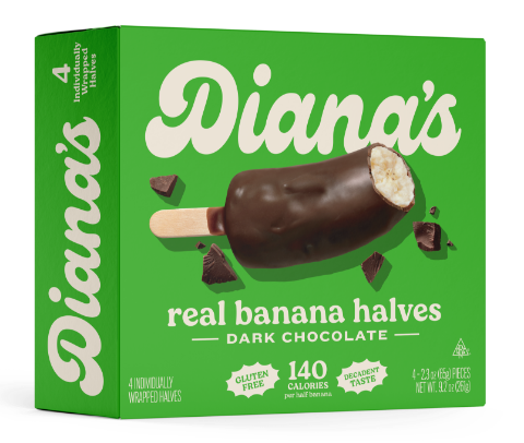 Diana's Naturally Gluten Free Dark Chocolate Frozen Fresh Fruit Bananas
